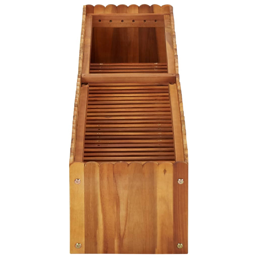 Plantenbak Verhoogd Massief Acaciahout 150 x 30 x 25 cm