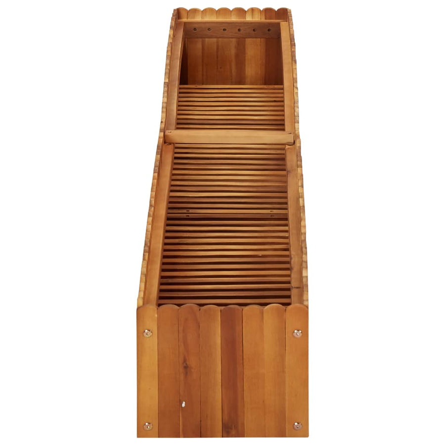 Plantenbak Verhoogd Massief Acaciahout 200 x 30 x 25 cm