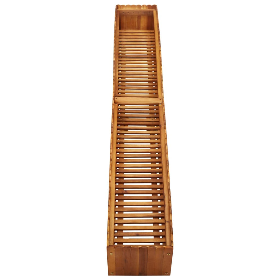 Plantenbak Verhoogd Massief Acaciahout 200 x 30 x 25 cm