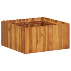 Raised planter 50x50x25 cm solid acacia wood