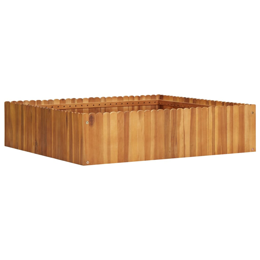 Plantenbak Verhoogd Massief Acaciahout 100 x 100 x 25 cm