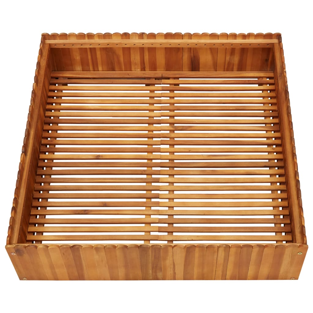 Plantenbak Verhoogd Massief Acaciahout 100 x 100 x 25 cm