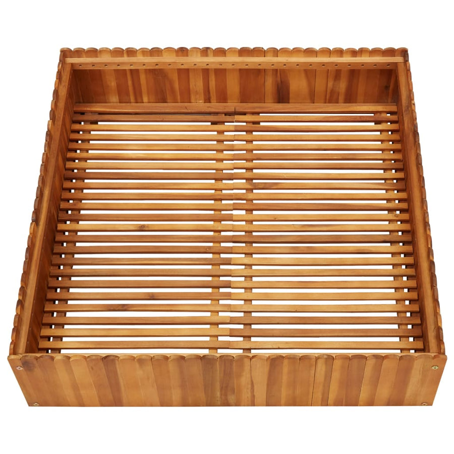 Plantenbak Verhoogd Massief Acaciahout 100 x 100 x 25 cm