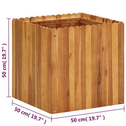 Plantenbak Verhoogd Massief Acaciahout 50 x 50 x 50 cm