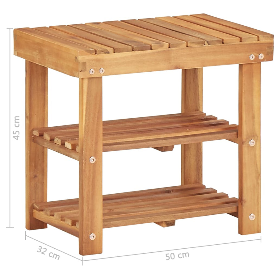 Schoenenrek 50X32X Massief Acaciahout 50 cm