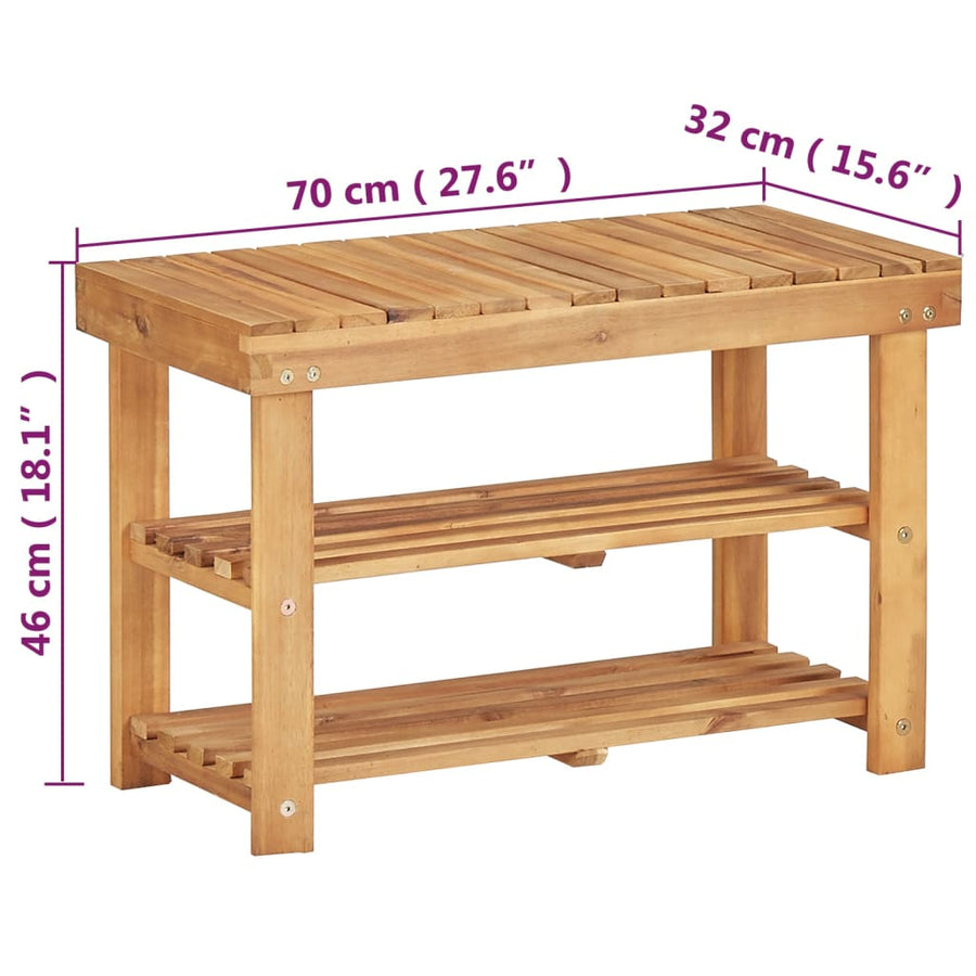 Schoenenrek 70X32X Massief Acaciahout 70 cm