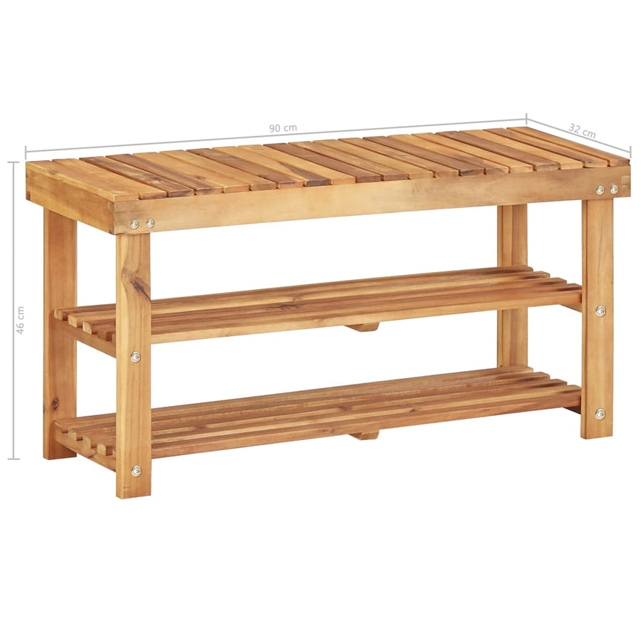 Schoenenrek 90X32X Massief Acaciahout 90 cm