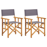 Director's chairs 2 pcs solid acacia wood