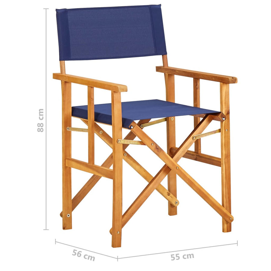 Regisseursstoel Massief Acaciahout 1 Blauw