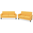 2-piece Sofa set fabric yellow