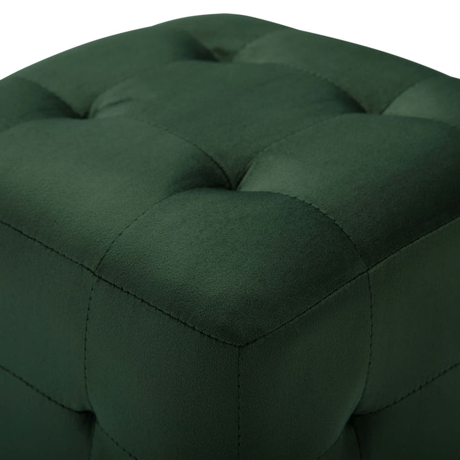 Poef 2 St 30X30X30 Cm Fluweel Groen
