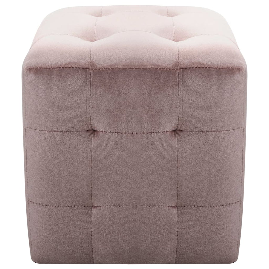 Poef 2 St 30X30X30 Cm Fluweel Roze