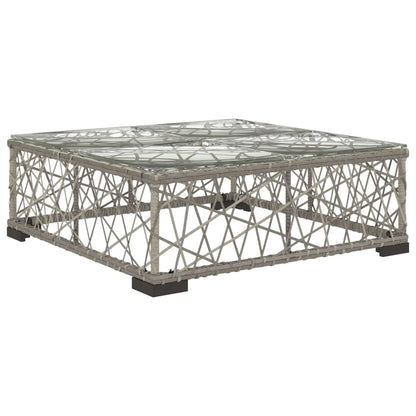 8-Delige Loungeset Met Kussens Poly Rattan Grijs