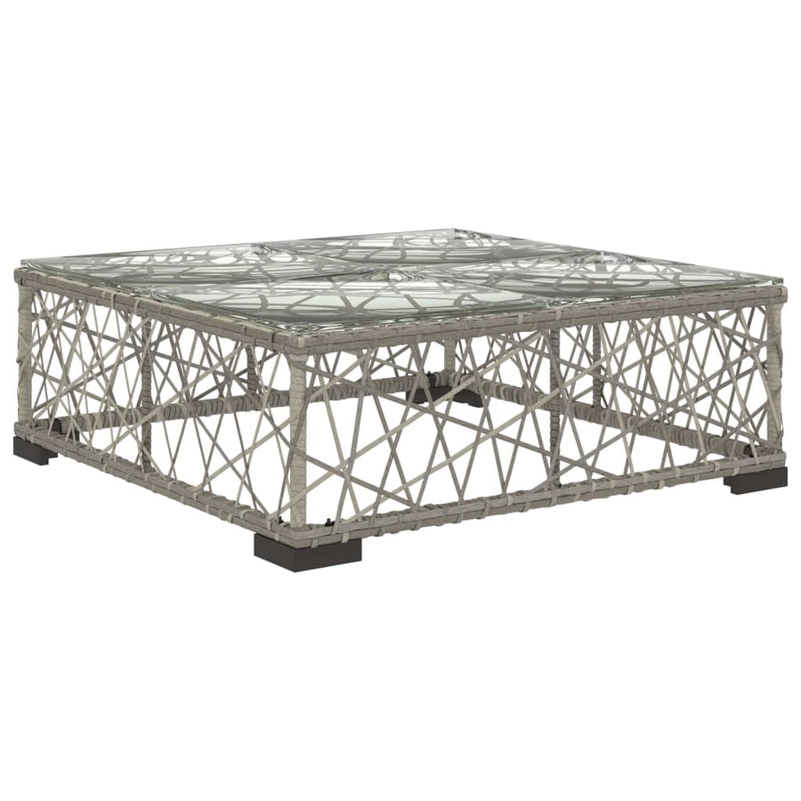 8-Delige Loungeset Met Kussens Poly Rattan Grijs