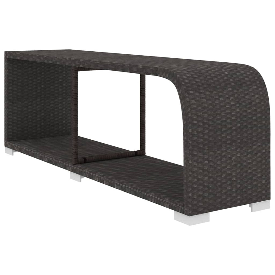 11-Delige Loungeset Met Kussens Poly Rattan Zwart