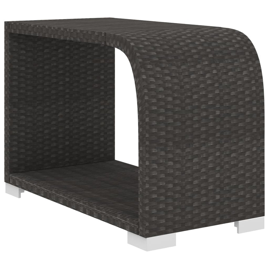 11-Delige Loungeset Met Kussens Poly Rattan Zwart