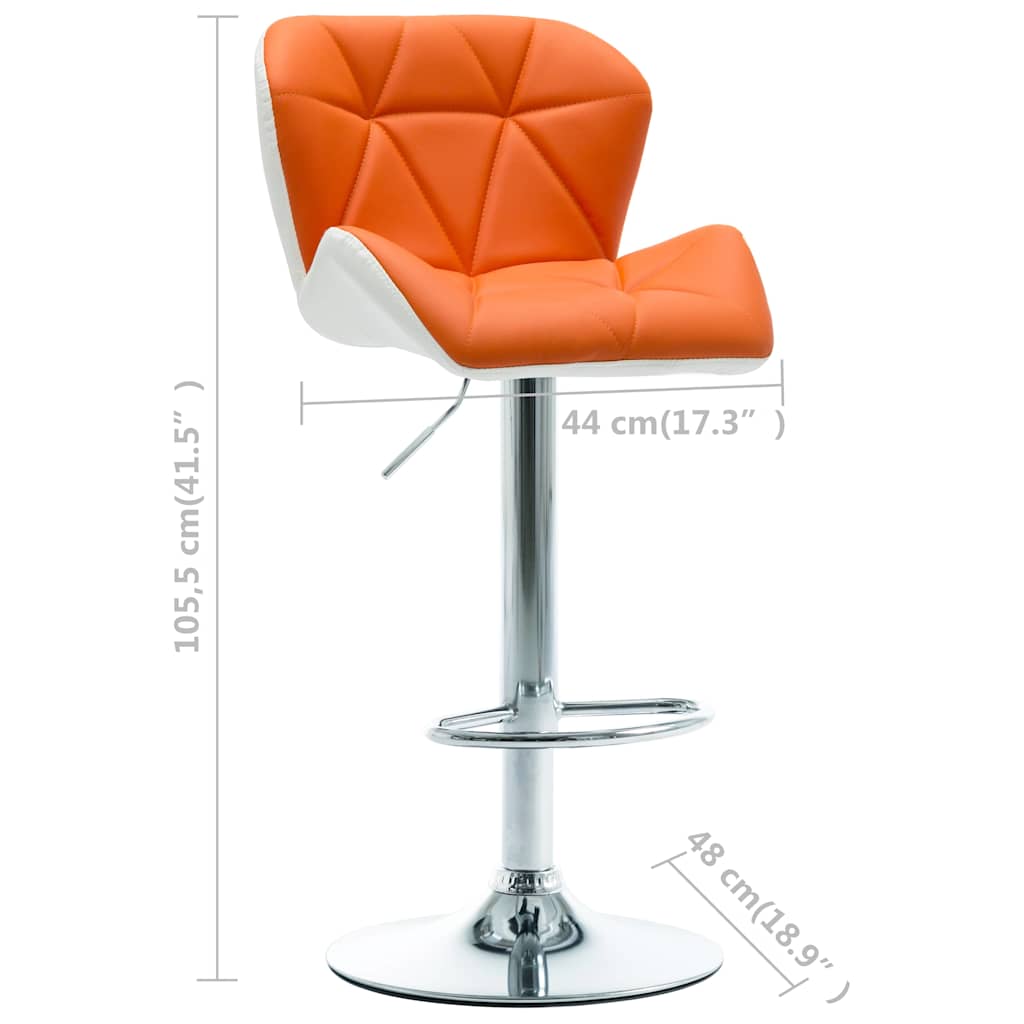Barkruk Oranje 44 x 48 x 105,5 cm Nep Leer
