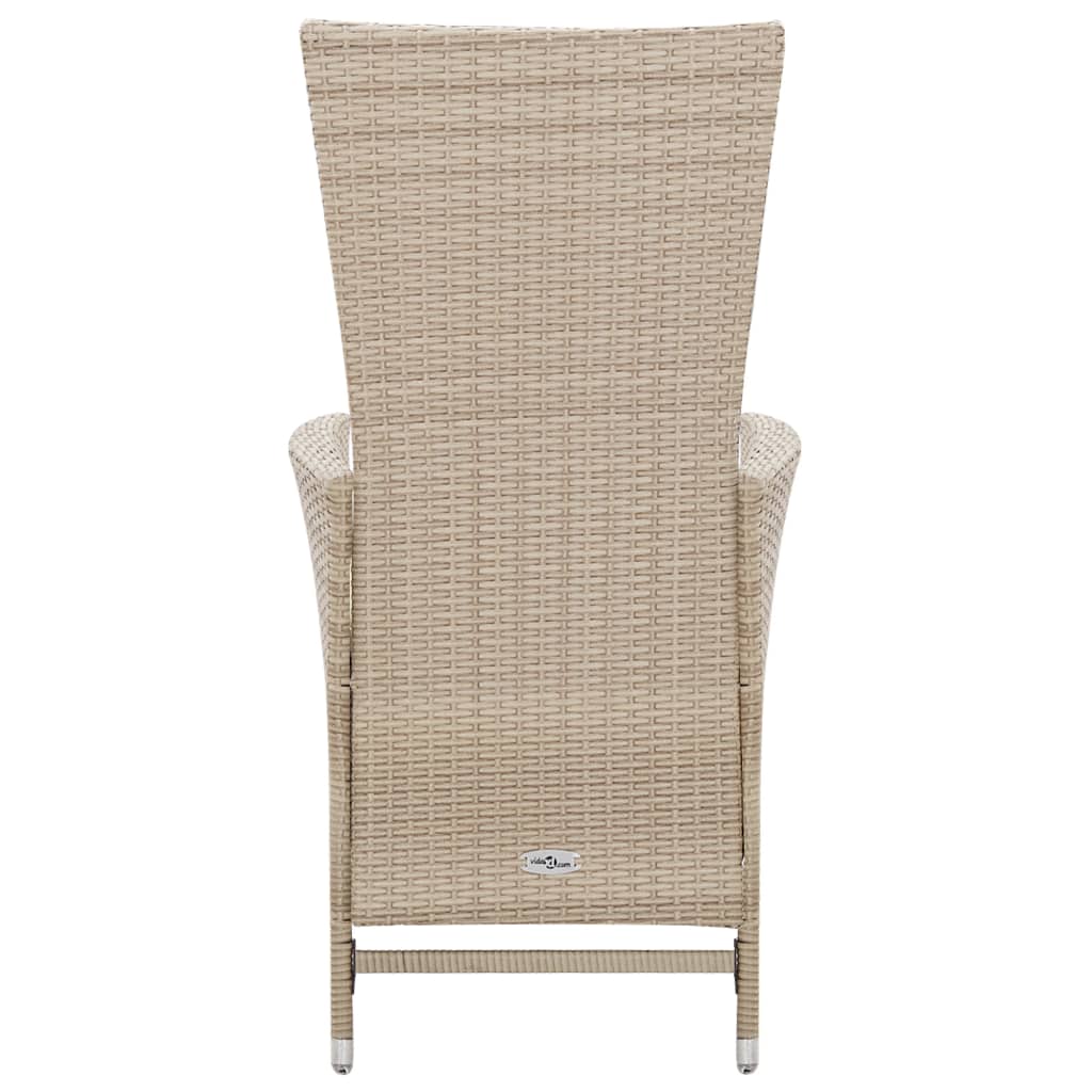 -Delige Tuinset Met Kussens Poly Rattan Beige 7 150 cm tafellengte