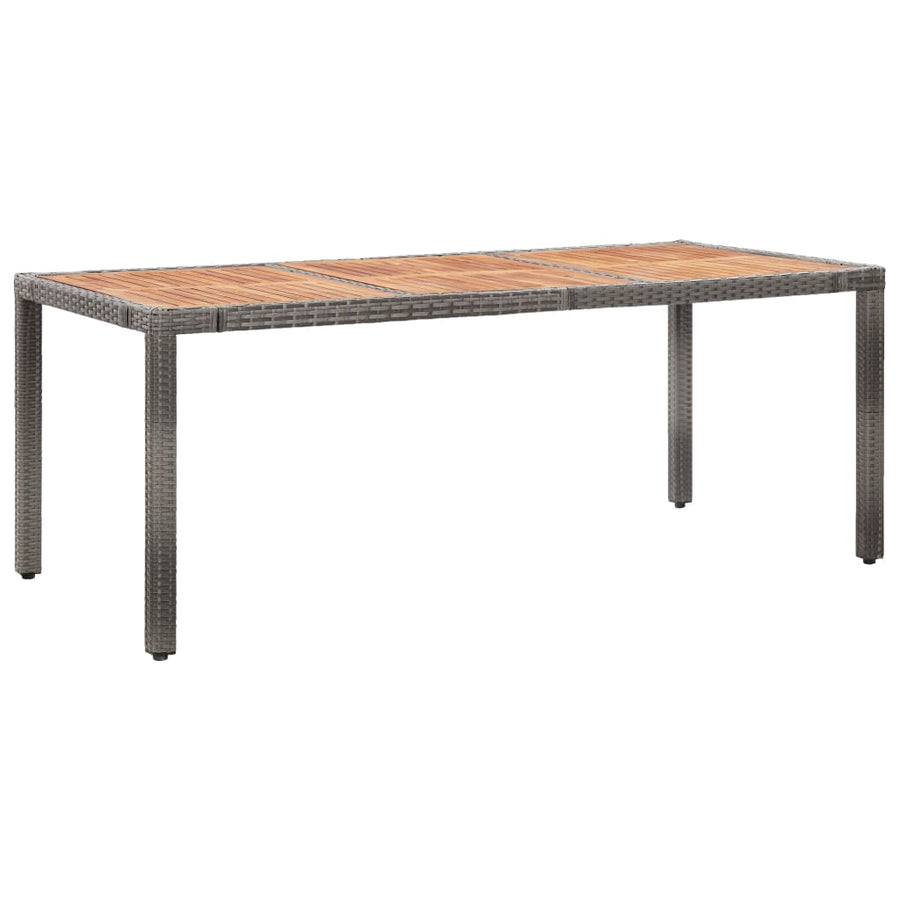 9-Delige Tuinset Met Kussens Poly Rattan Grijs