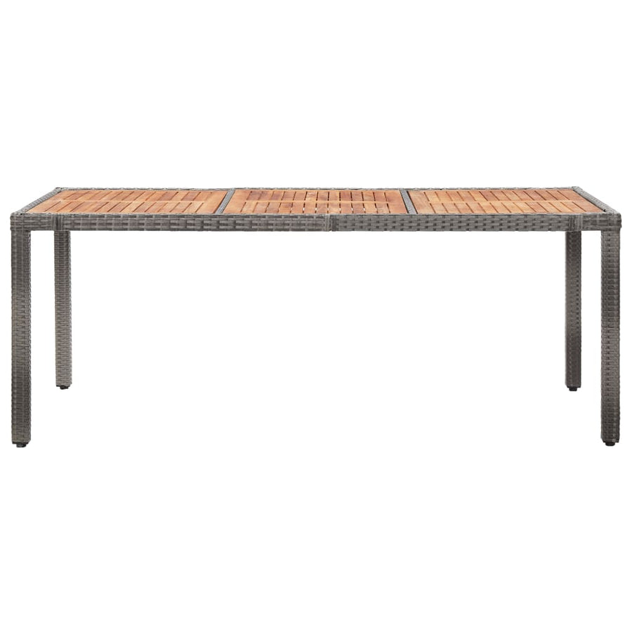9-Delige Tuinset Met Kussens Poly Rattan Grijs