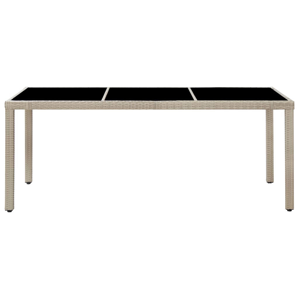 -Delige Tuinset Met Kussens Poly Rattan Beige 9 190 cm tafellengte