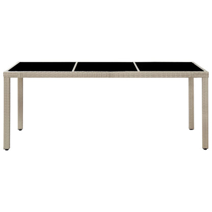 -Delige Tuinset Met Kussens Poly Rattan Beige 9 190 cm tafellengte