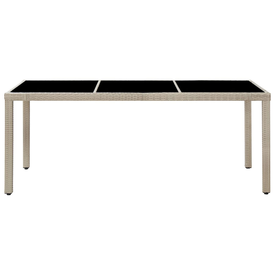 -Delige Tuinset Met Kussens Poly Rattan Beige 9 190 cm tafellengte