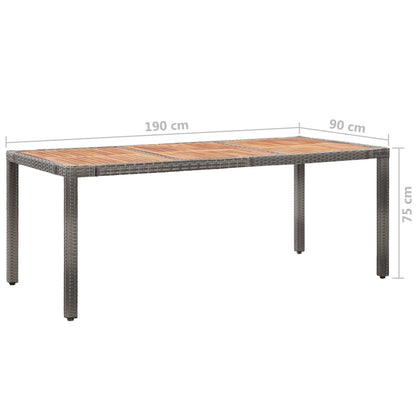 -Delige Tuinset Met Kussens Poly Rattan 9 Grijs
