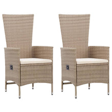 Tuinstoelen Met Kussens Poly Rattan Beige
