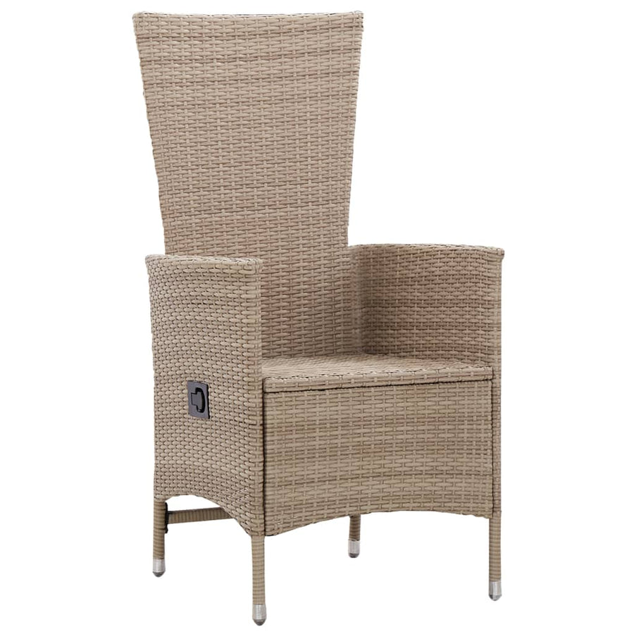 Tuinstoelen Met Kussens Poly Rattan Beige
