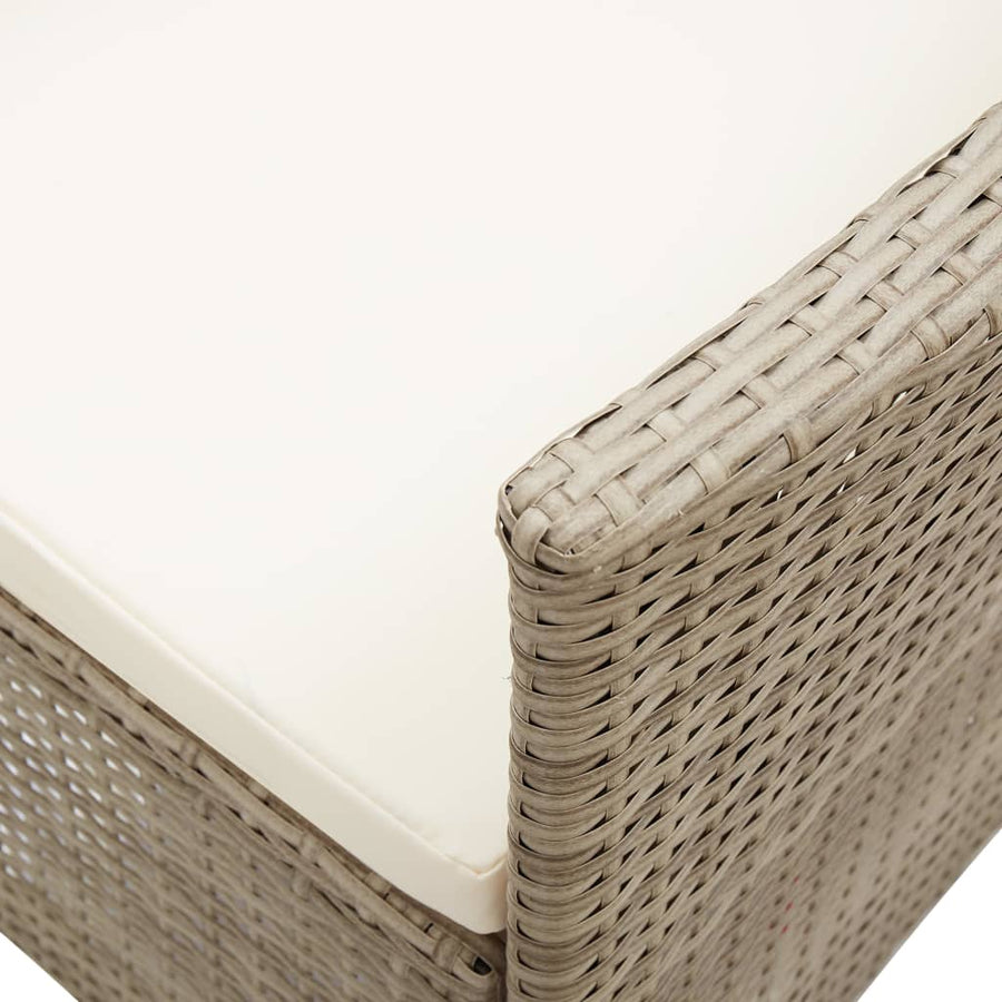 Tuinstoelen Met Kussens Poly Rattan Beige