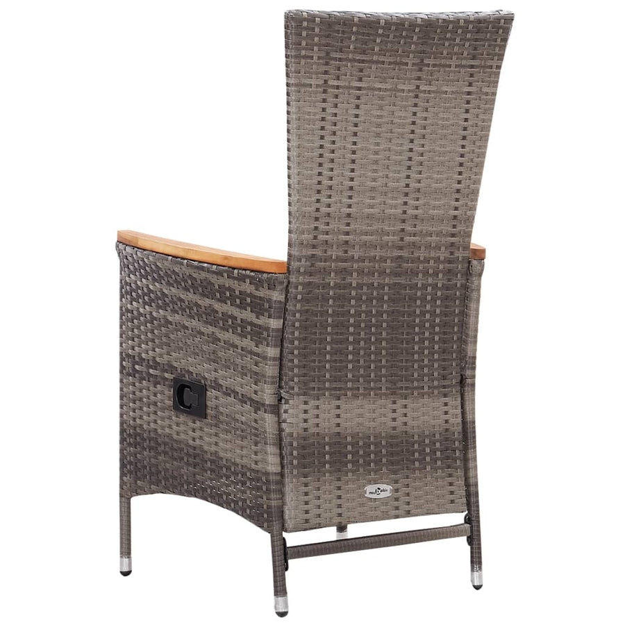 Tuinstoelen Met Kussens Poly Rattan Grijs