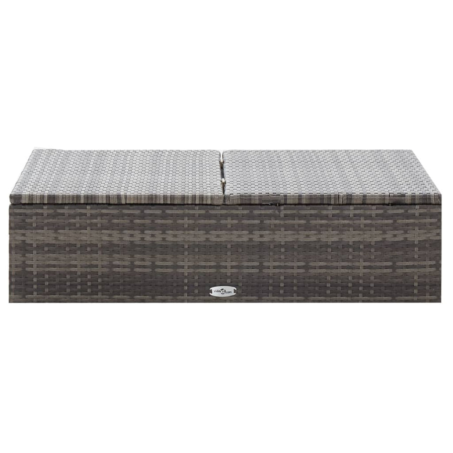 -Delige Loungeset Met Kussens Poly Rattan Grijs