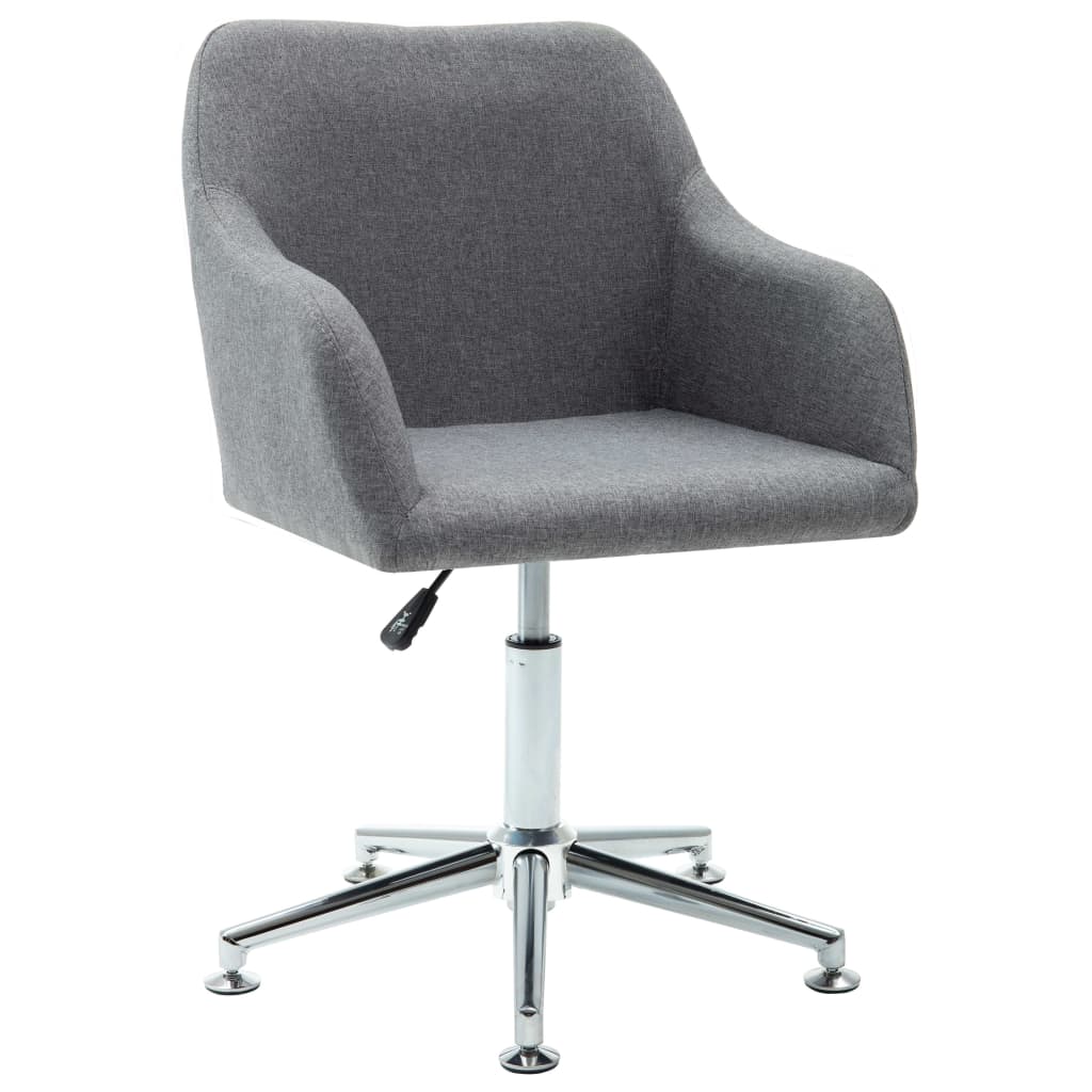 Eetkamerstoelen 4 St Draaibaar Stof Lichtgrijs 4