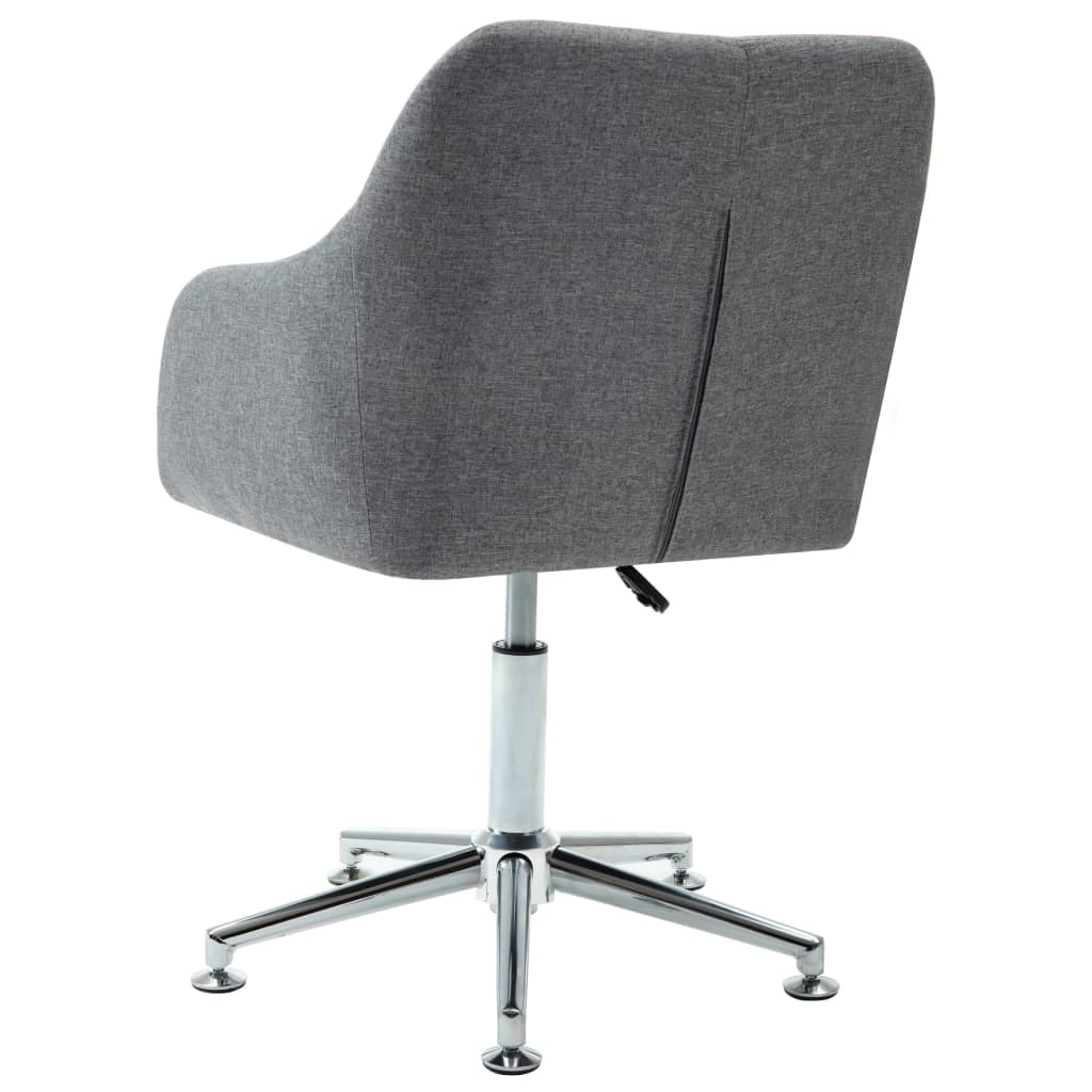 Eetkamerstoelen 4 St Draaibaar Stof Lichtgrijs 4