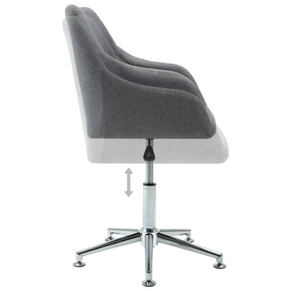 Eetkamerstoelen 4 St Draaibaar Stof Lichtgrijs 4