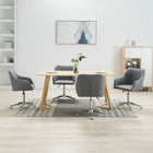 Dining Chairs 4 Pcs Swivel Fabric Light Grey
