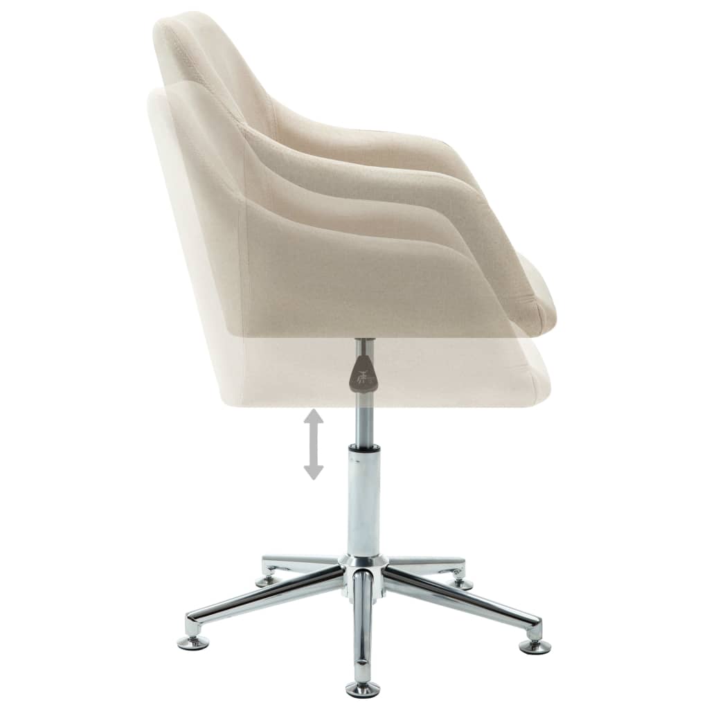 Eetkamerstoelen 6 St Stof Crèmekleurig 6