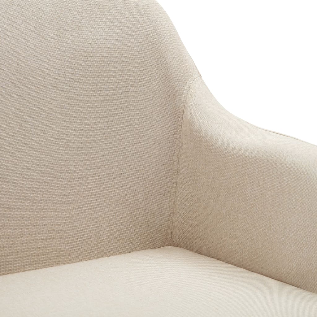 Eetkamerstoelen 6 St Stof Crèmekleurig 6