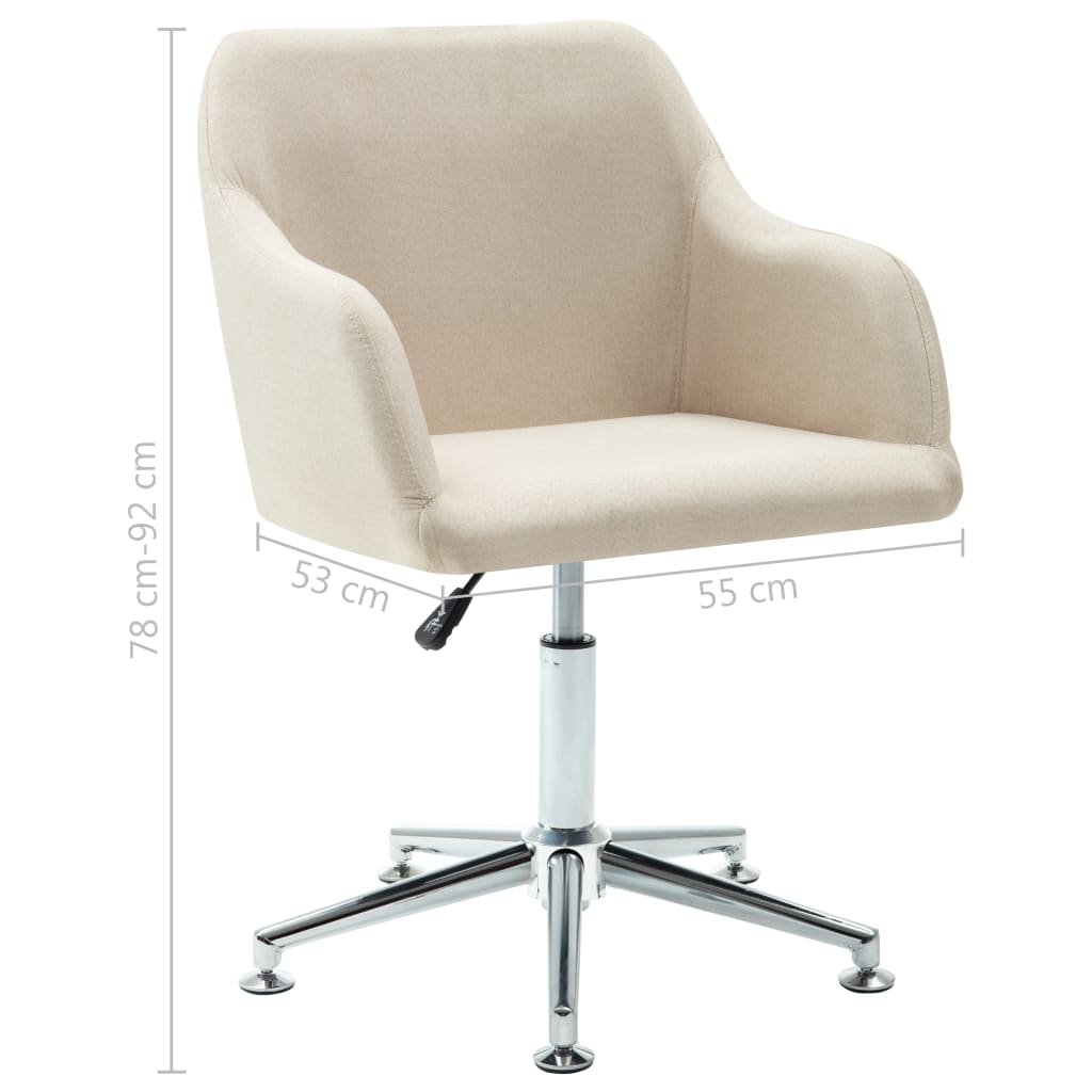 Eetkamerstoelen 6 St Stof Crèmekleurig 6