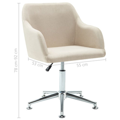 Eetkamerstoelen 6 St Stof Crèmekleurig 6