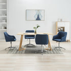 Eetkamerstoelen Draaibaar Stof 4 Blauw