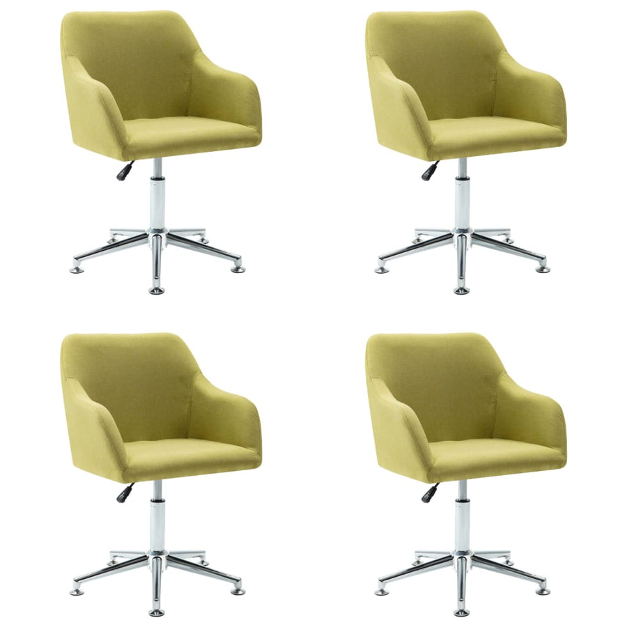 Eetkamerstoelen 4 St Draaibaar Stof Groen Groen
