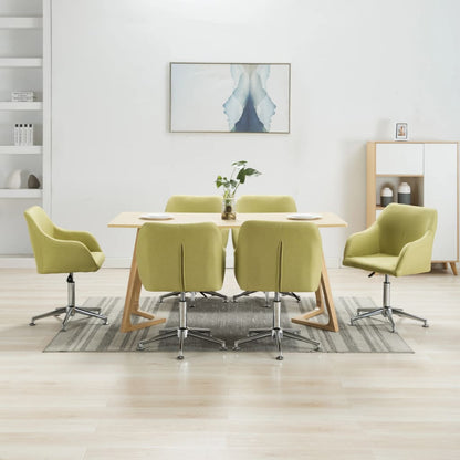 Eetkamerstoelen Draaibaar 6 St Stof Groen 6