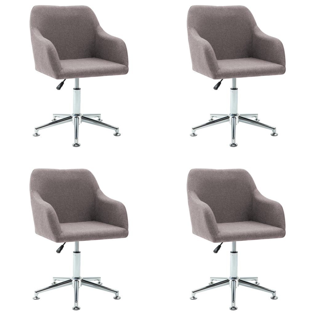 Eetkamerstoelen Draaibaar Stof 4