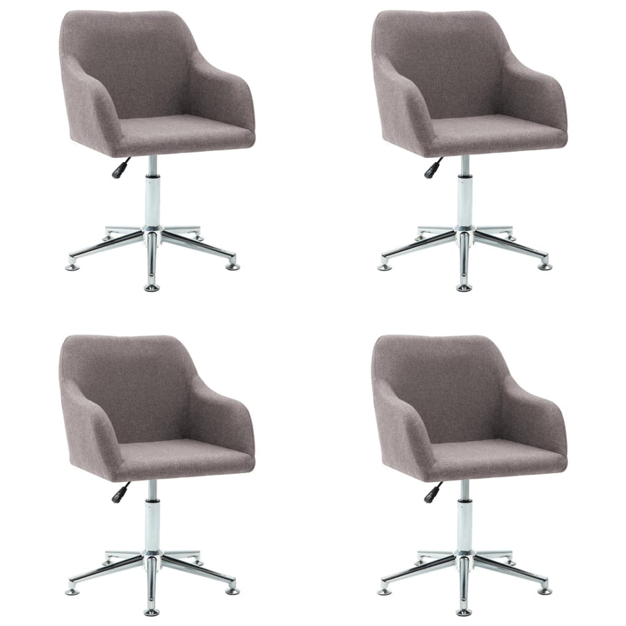 Eetkamerstoelen Draaibaar Stof 4