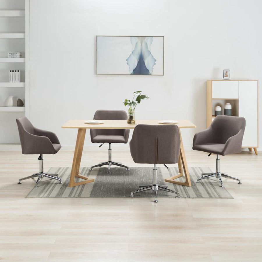 Eetkamerstoelen Draaibaar Stof 4