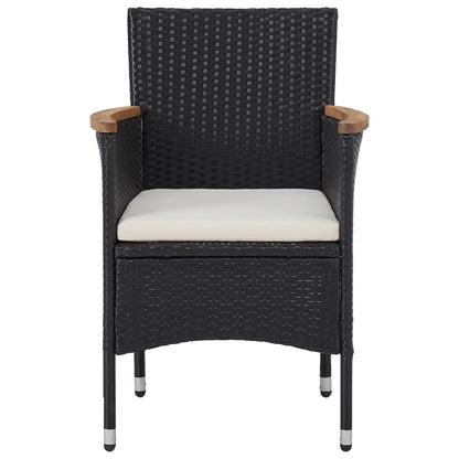 -Delige Tuinset Poly Rattan En Acaciahout