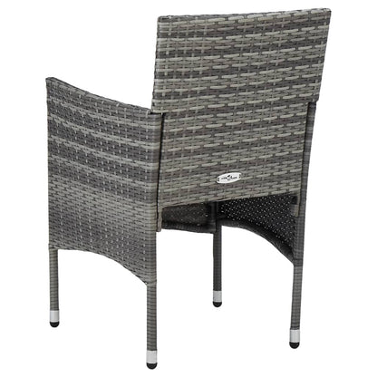 Tuinstoelen Poly Rattan Grijs