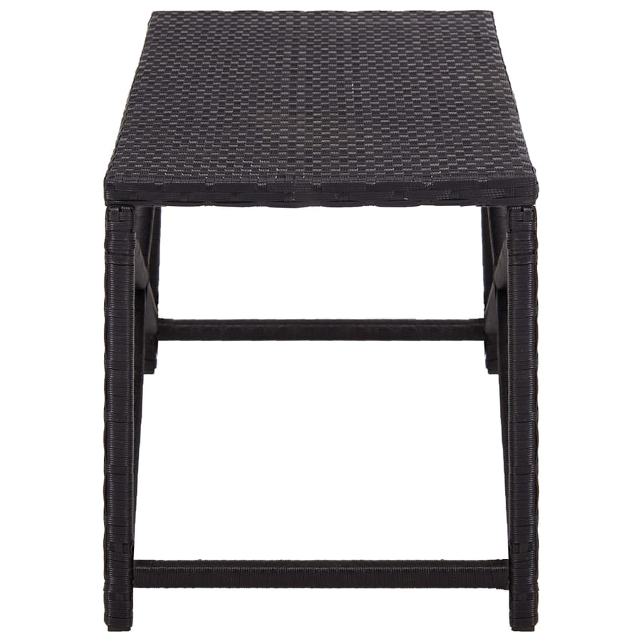 Tuinbank Poly Rattan 120 cm Zwart